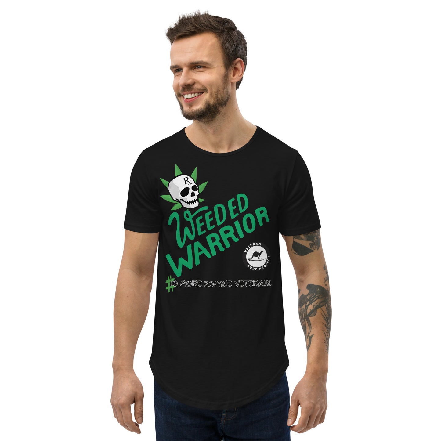 Men's Curved Hem Weeded Warrior T-Shirt