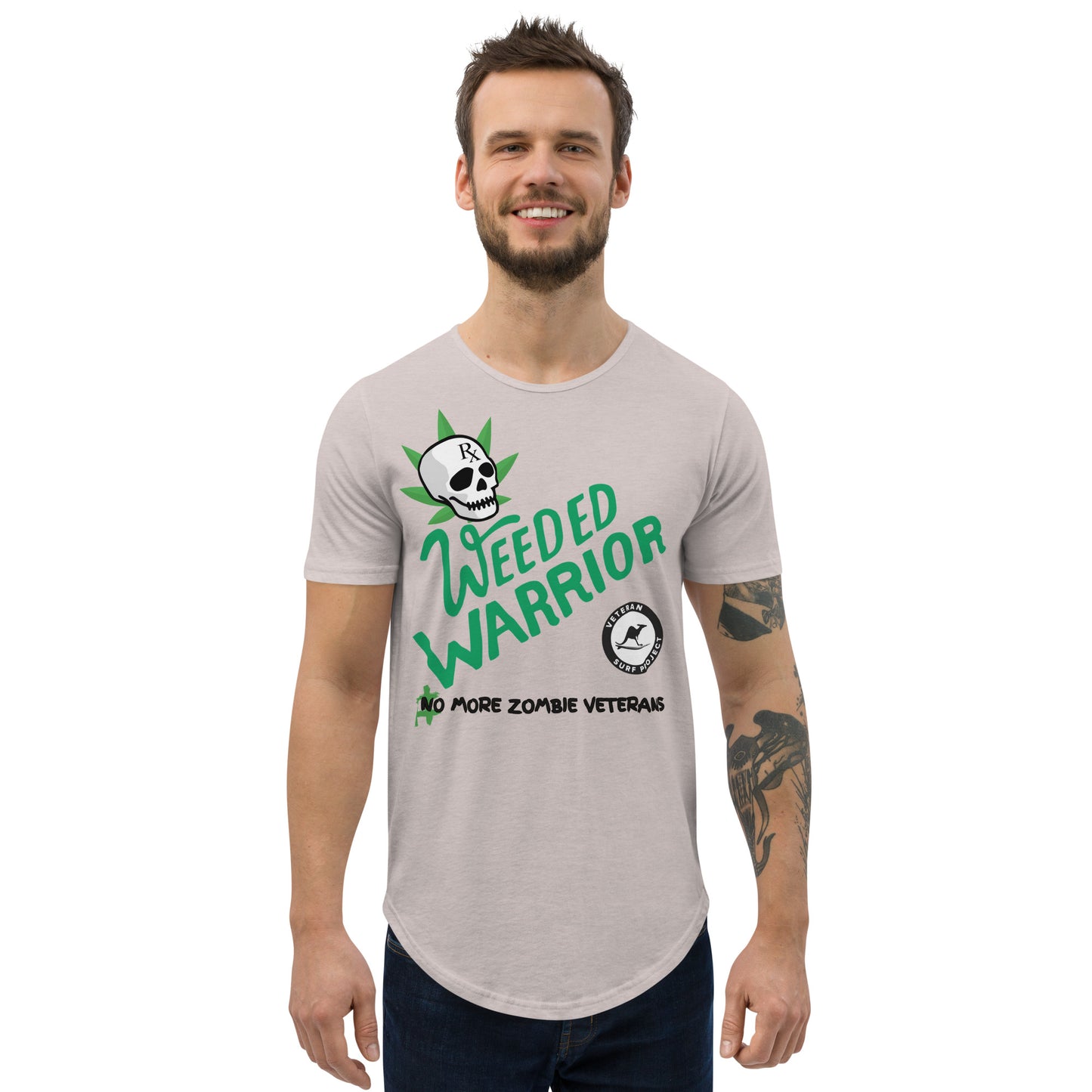 Men's Curved Hem Weeded Warrior T-Shirt