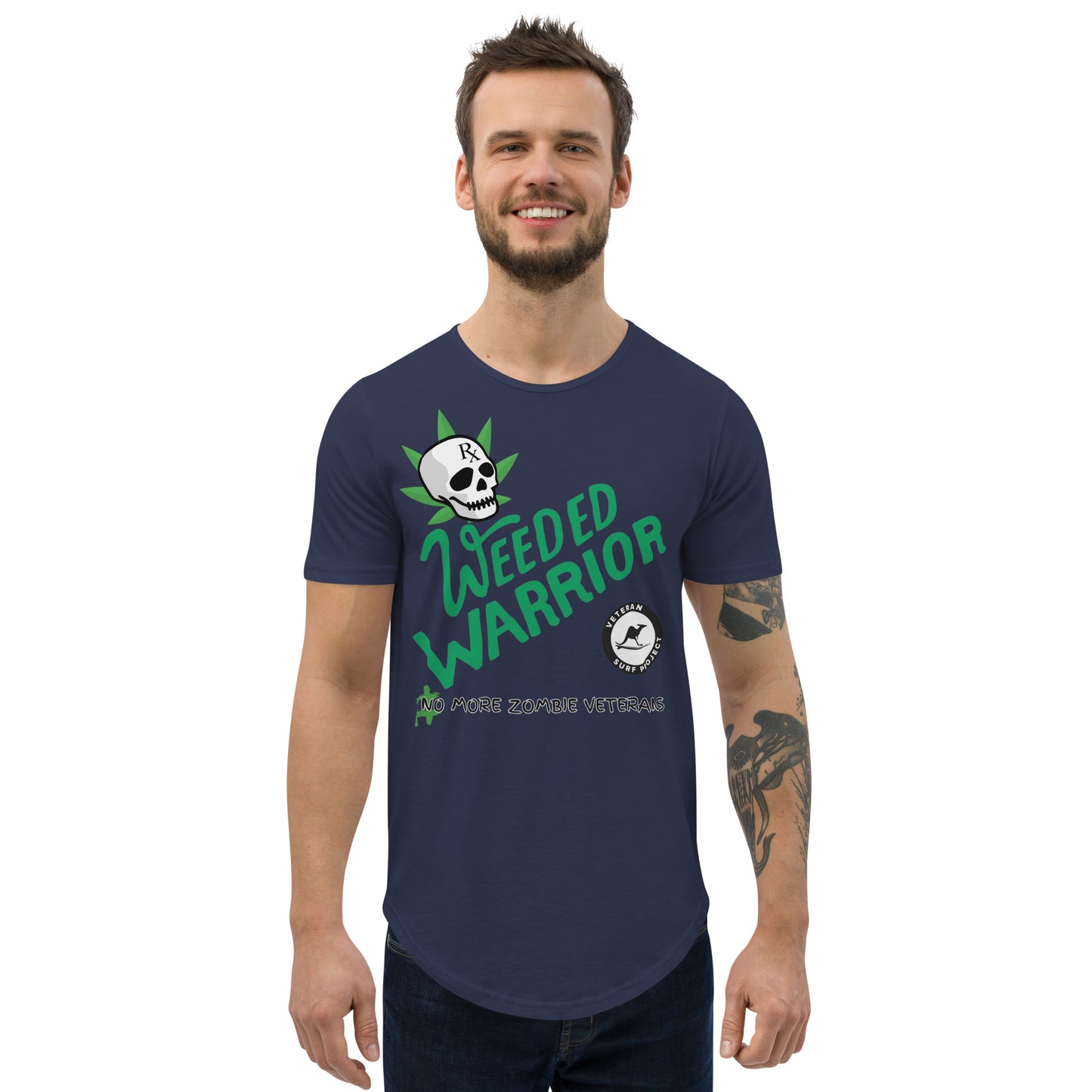 Men's Curved Hem Weeded Warrior T-Shirt