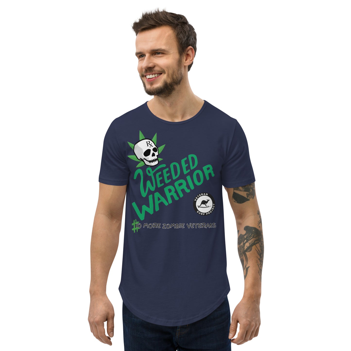 Men's Curved Hem Weeded Warrior T-Shirt