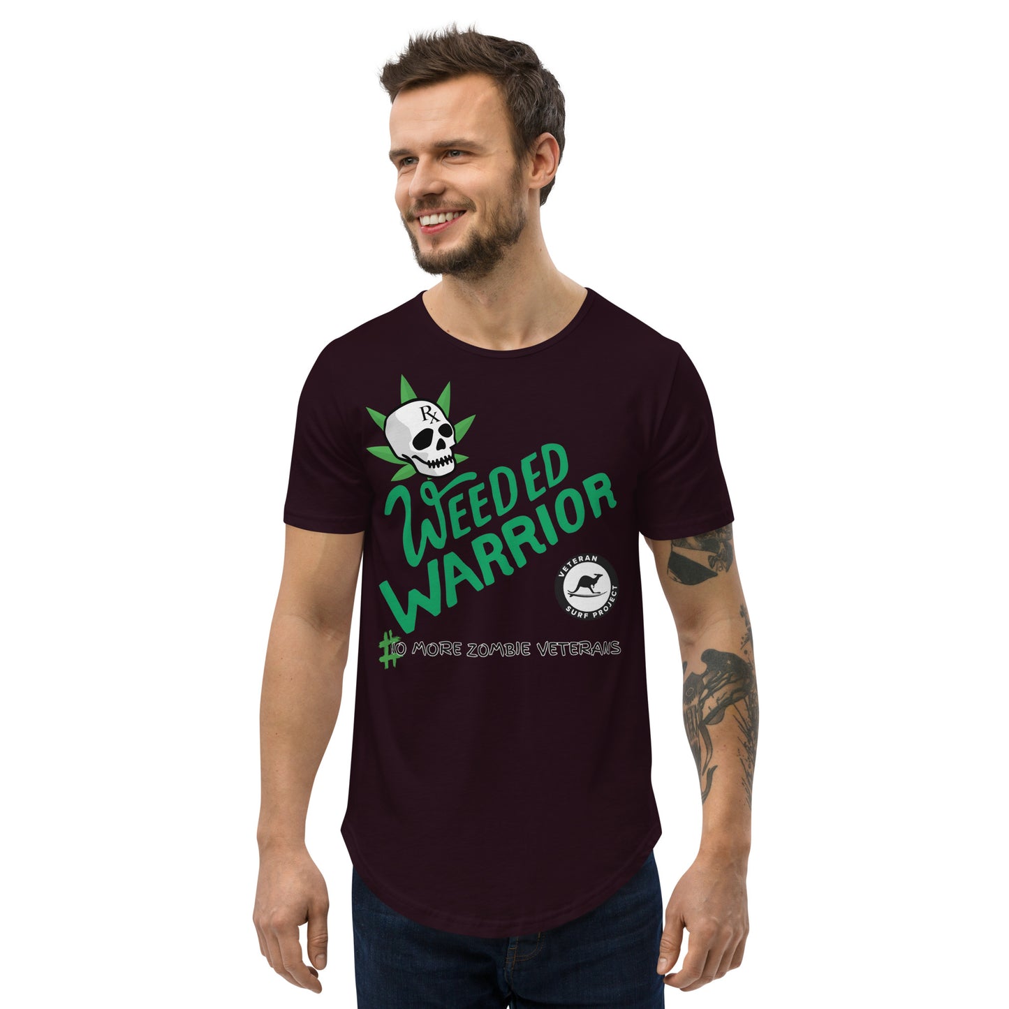 Men's Curved Hem Weeded Warrior T-Shirt
