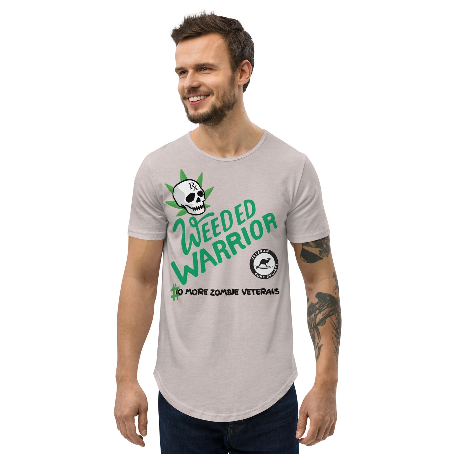 Men's Curved Hem Weeded Warrior T-Shirt